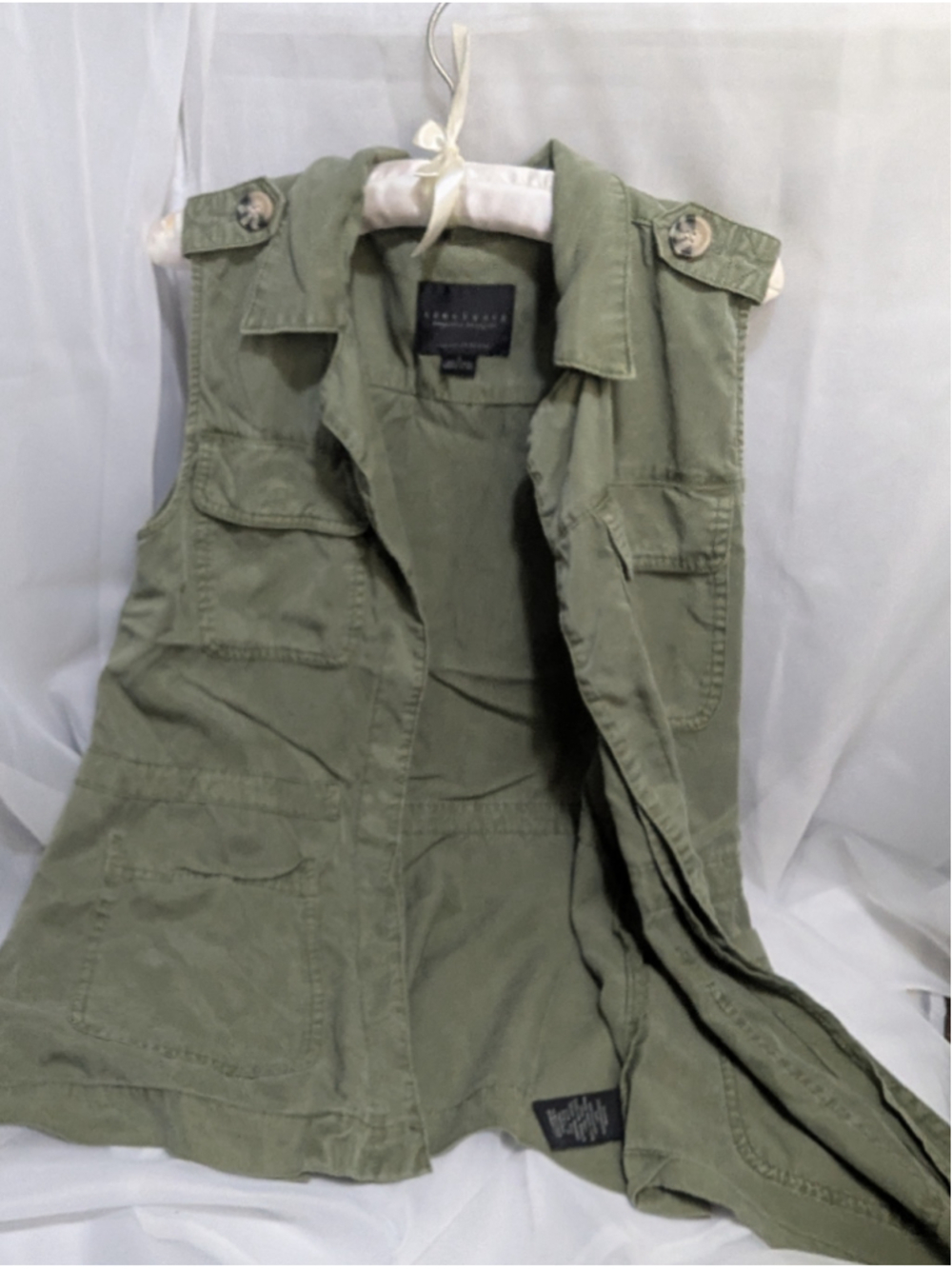 Women's Sanctuary Olive Utility Vest Size S